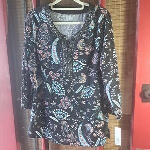 NWT Croft & Barrow Paisley Blouse